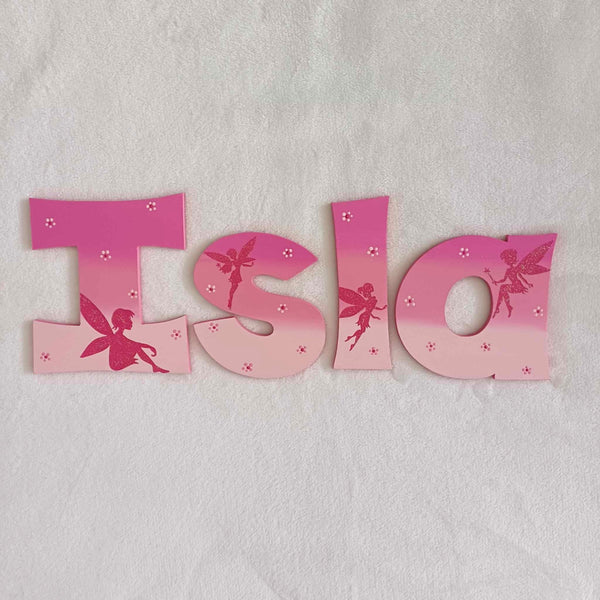 Personalised Names - 15cm high for the uppercase letter - Fairy Design