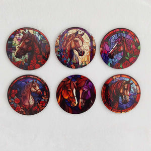 Hardwood Coasters - Horses - Set of 6