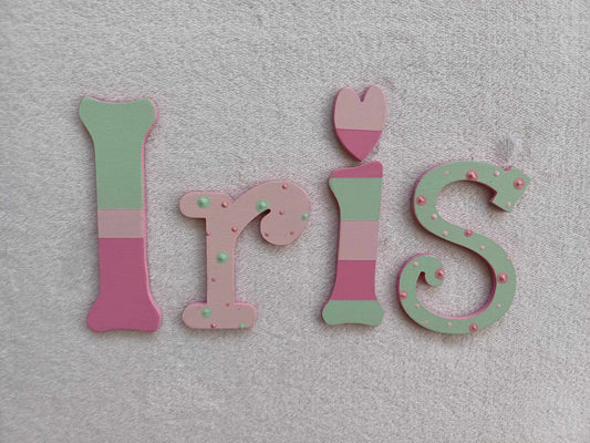 Iris - small letters suitable for a door.