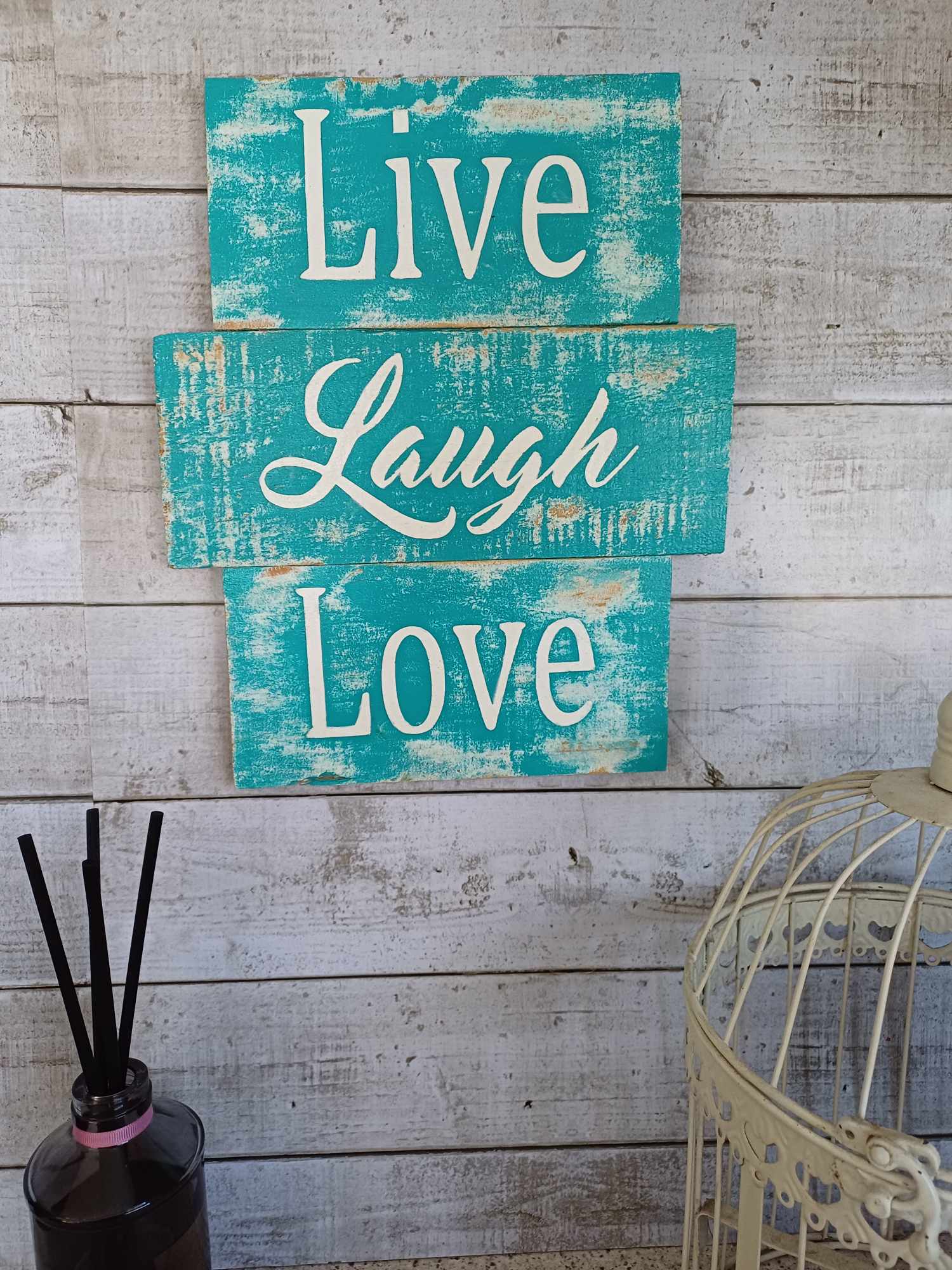 Live Laugh Love - Rustic wall art