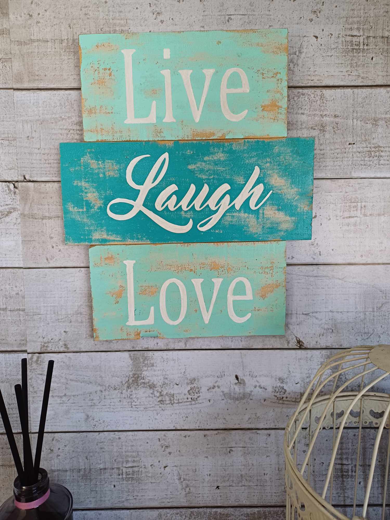 Live Laugh Love - Rustic wall art