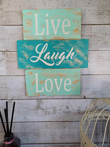 Live Laugh Love - Rustic wall art