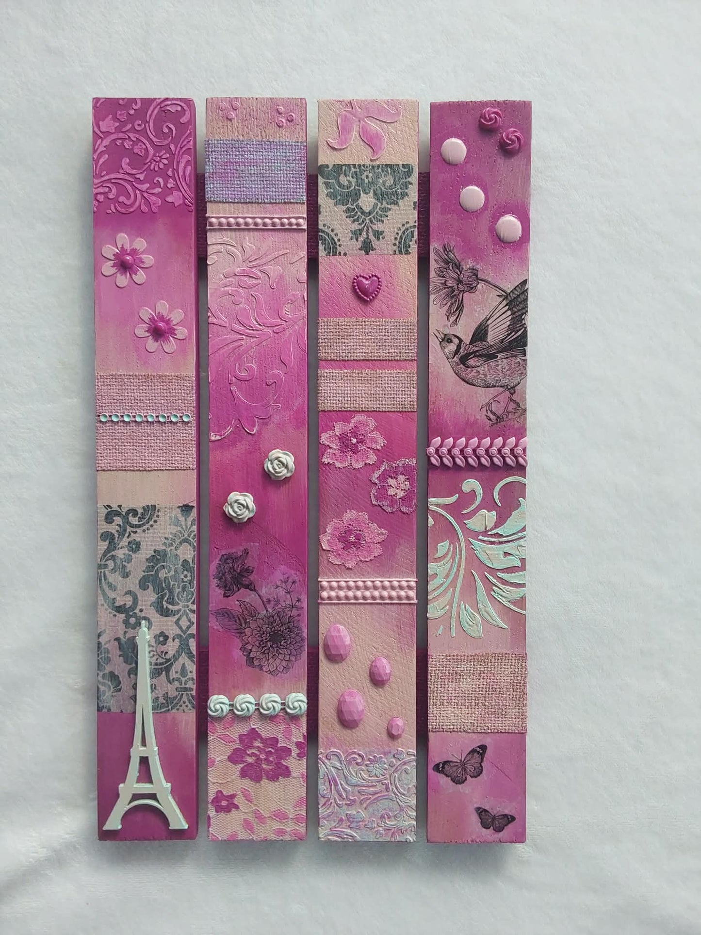 Mixed media shabby chic artwork