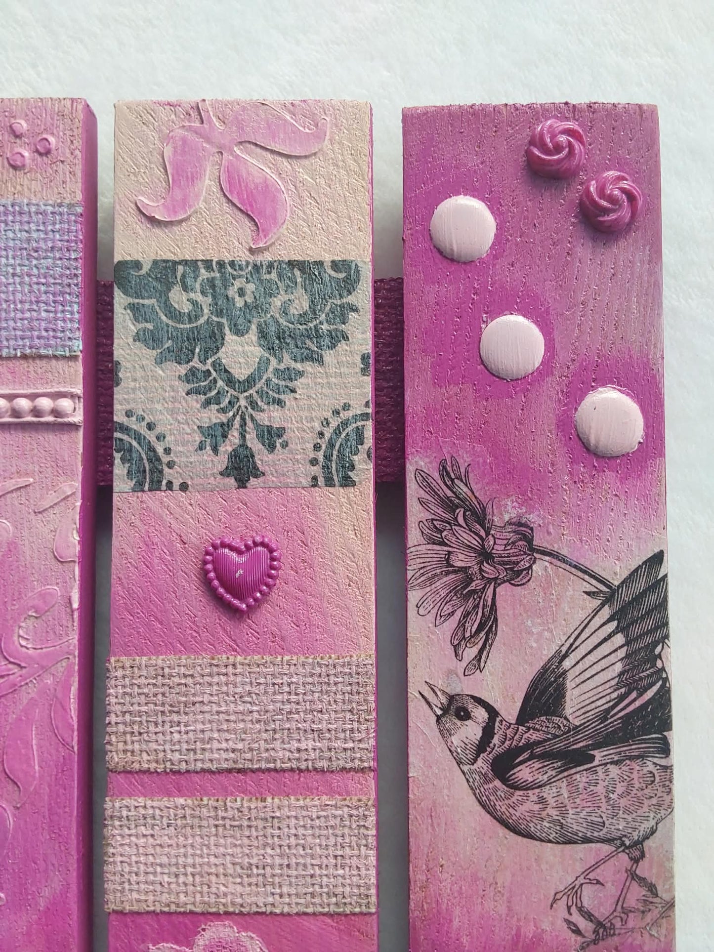 Mixed media shabby chic artwork