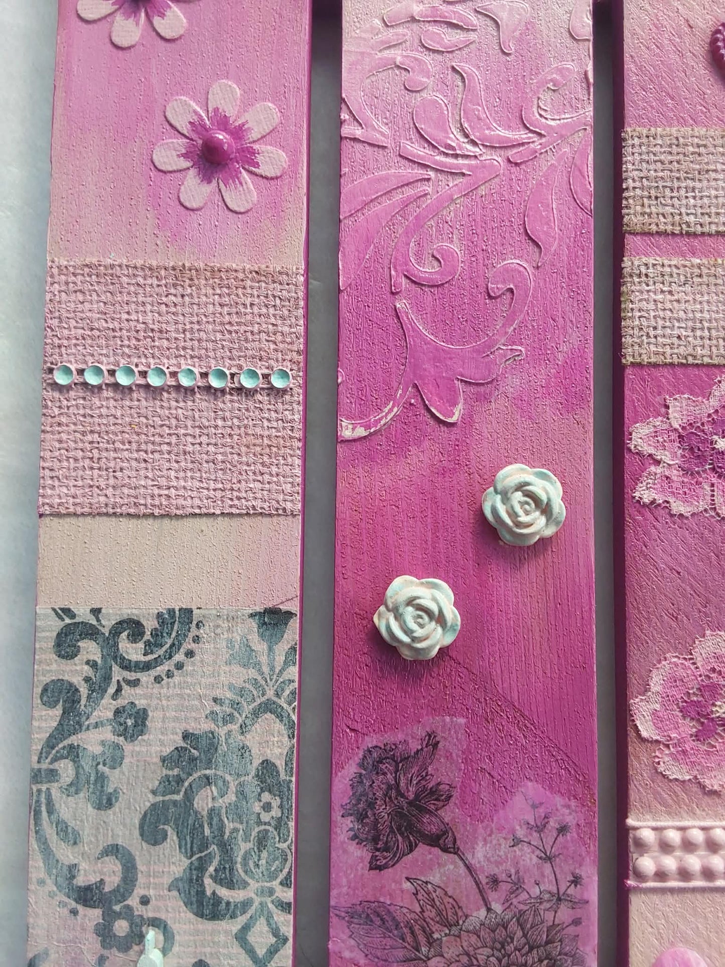 Mixed media shabby chic artwork