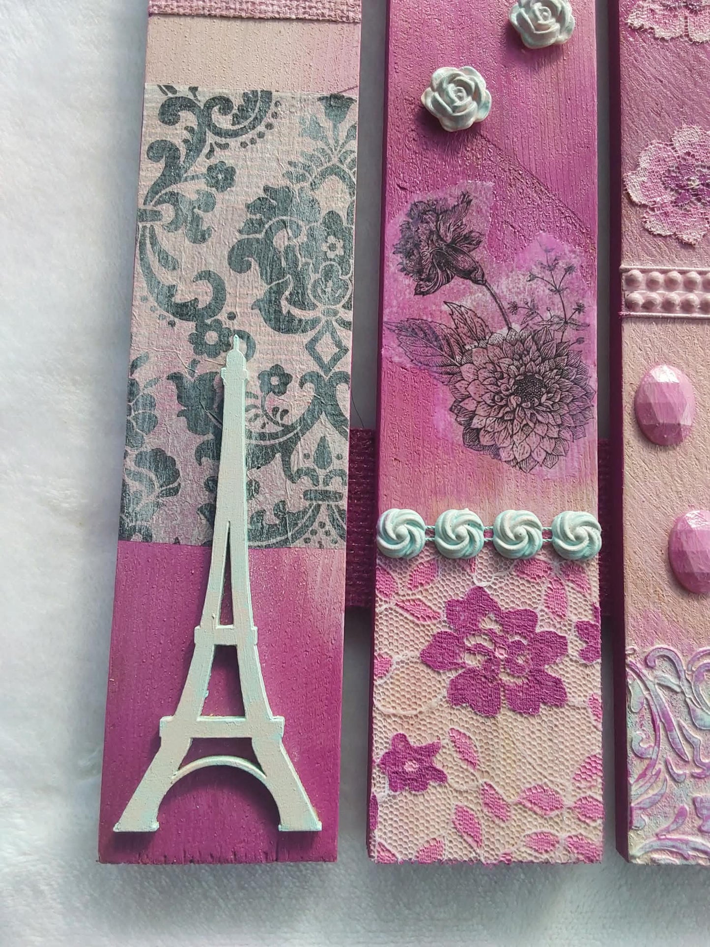Mixed media shabby chic artwork