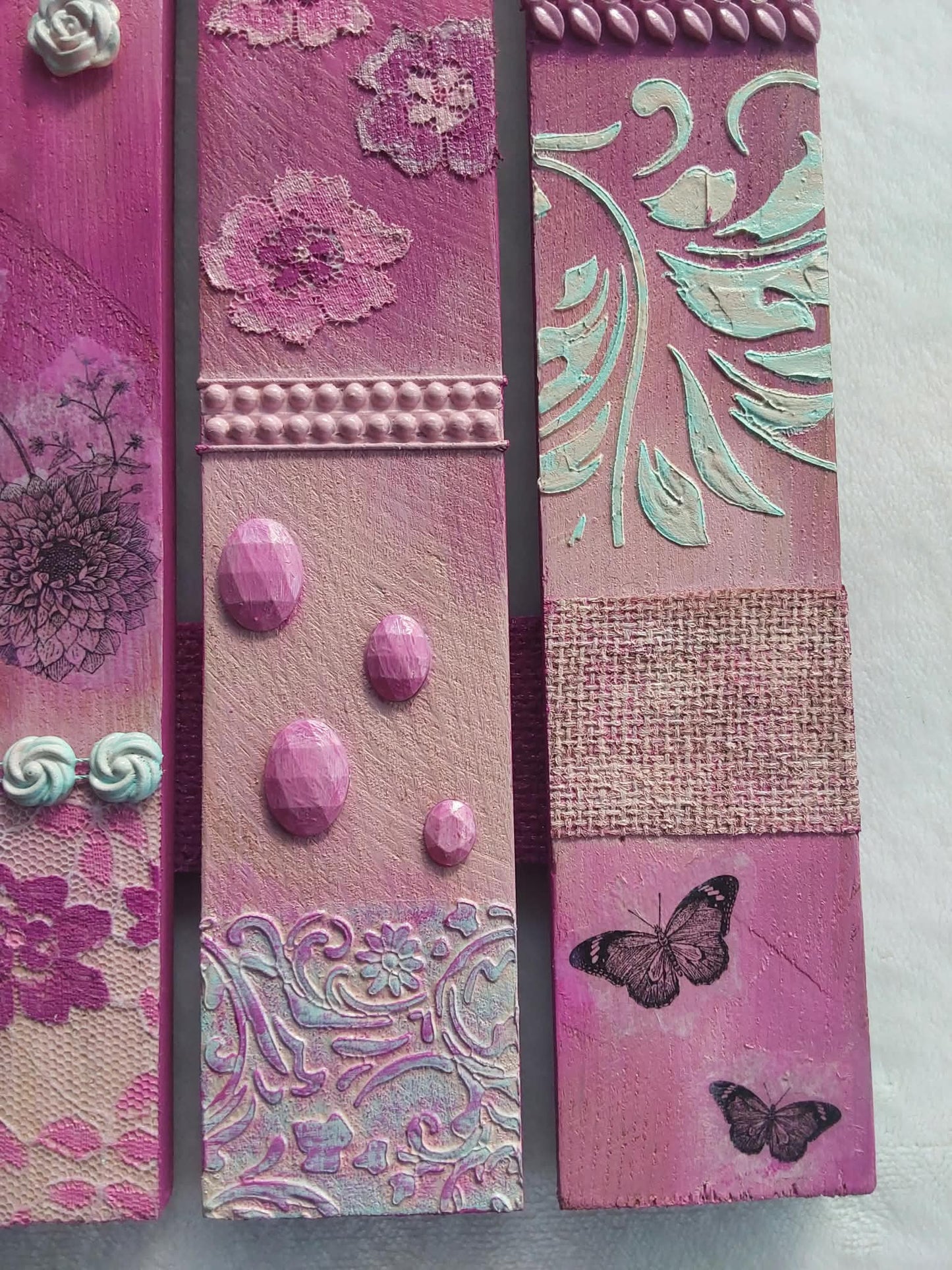 Mixed media shabby chic artwork