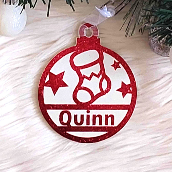 Stocking Christmas Decoration - Personalised in any name