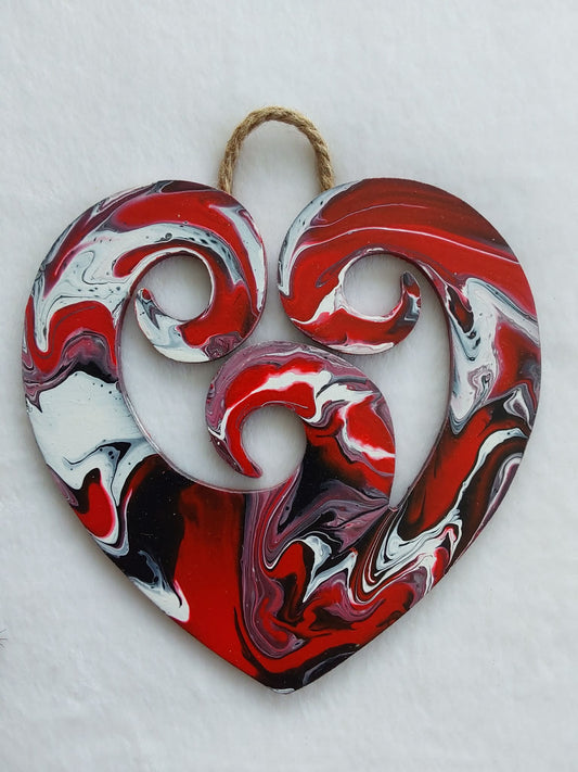 Kiwiana wall hanging heart
