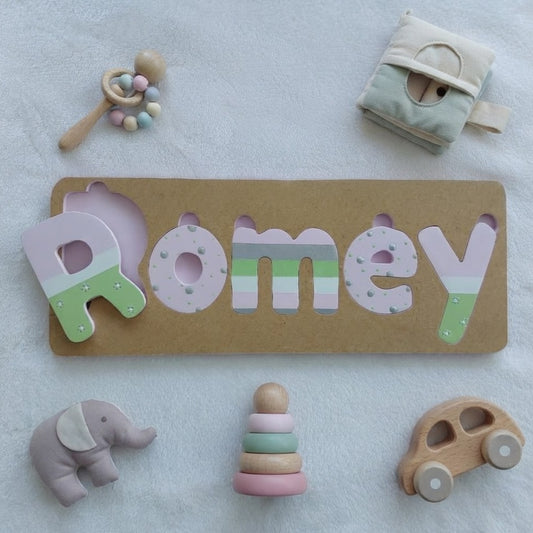 Personalised Name Puzzle - Made to order - Romey design.