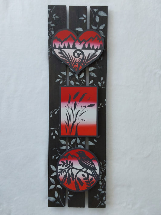 Kiwiana wall art.