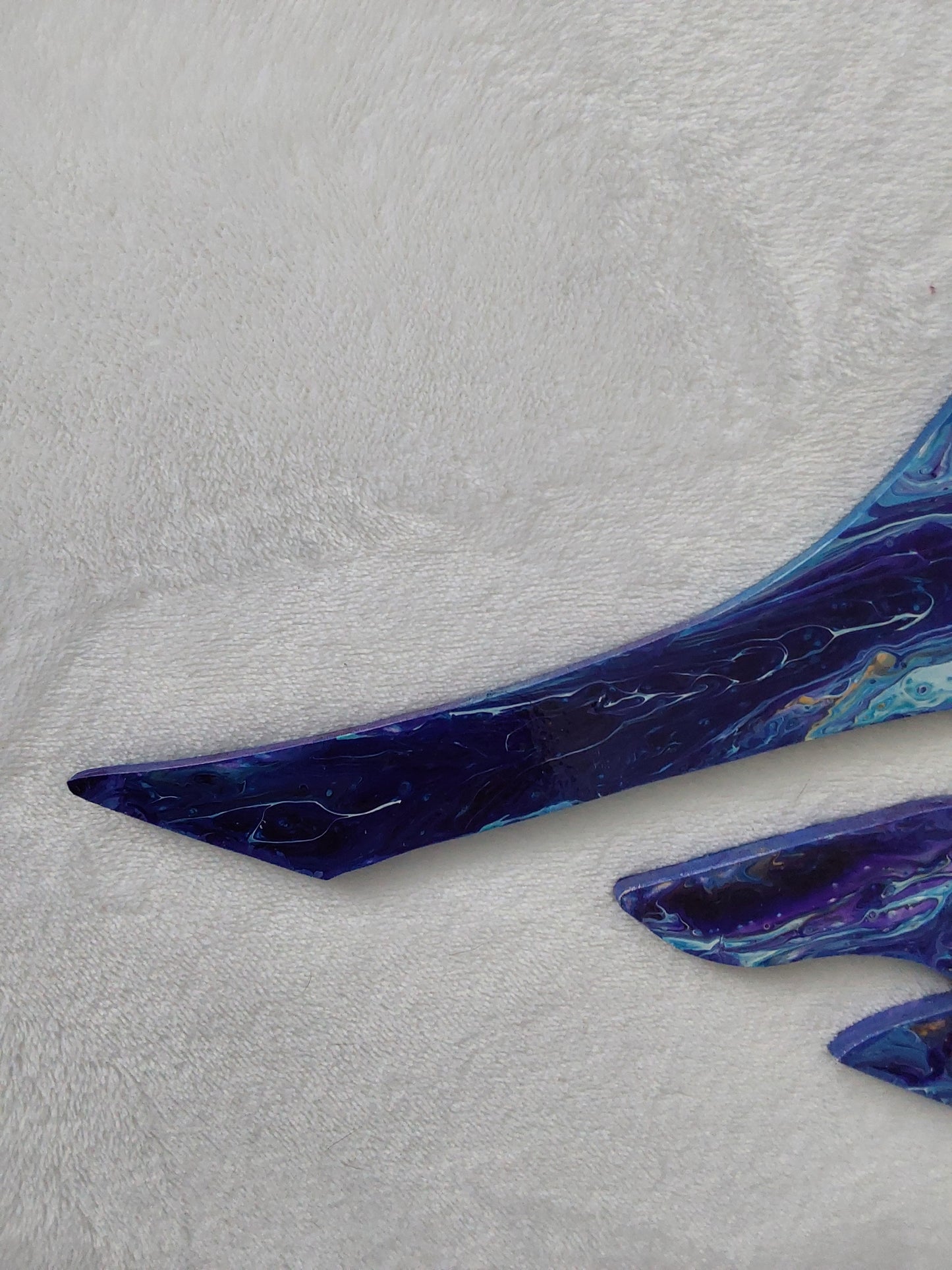 Kiwiana wall art, whale tail.