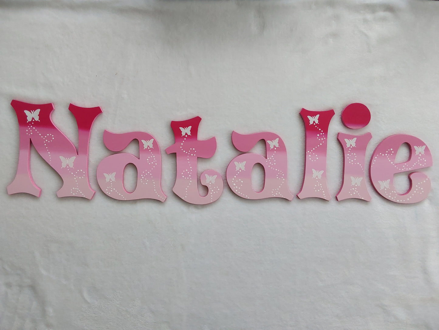 Personalised Names - 15cm high for the uppercase letter - Everley design and colour.