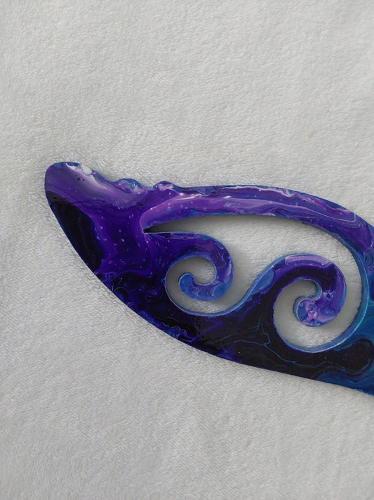 Kiwiana wall art, whale tail.