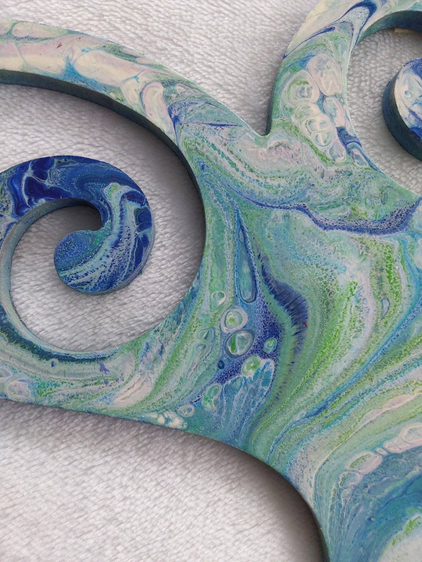 Kiwiana wall art, whale tail.