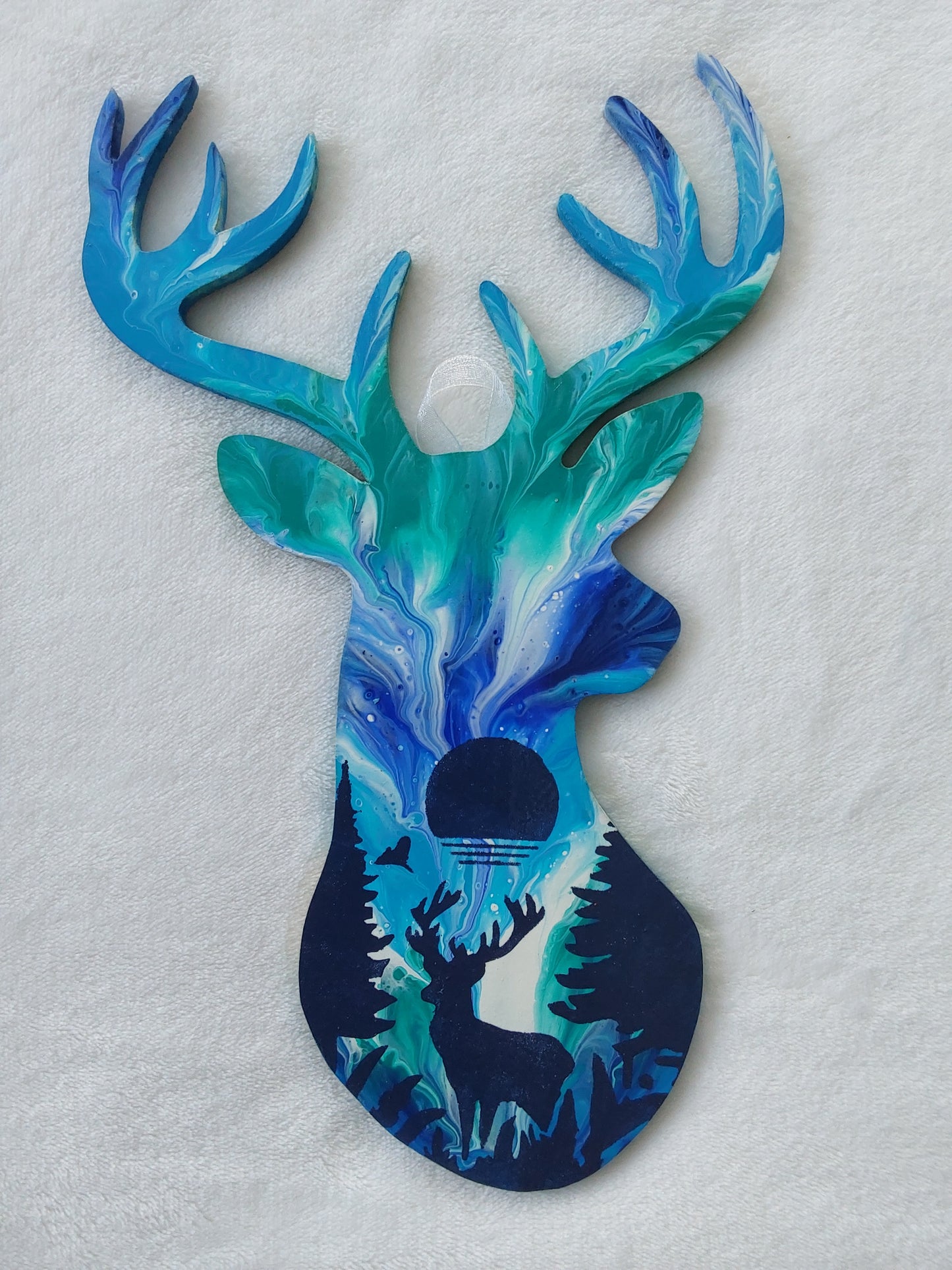 Stag head wall art.