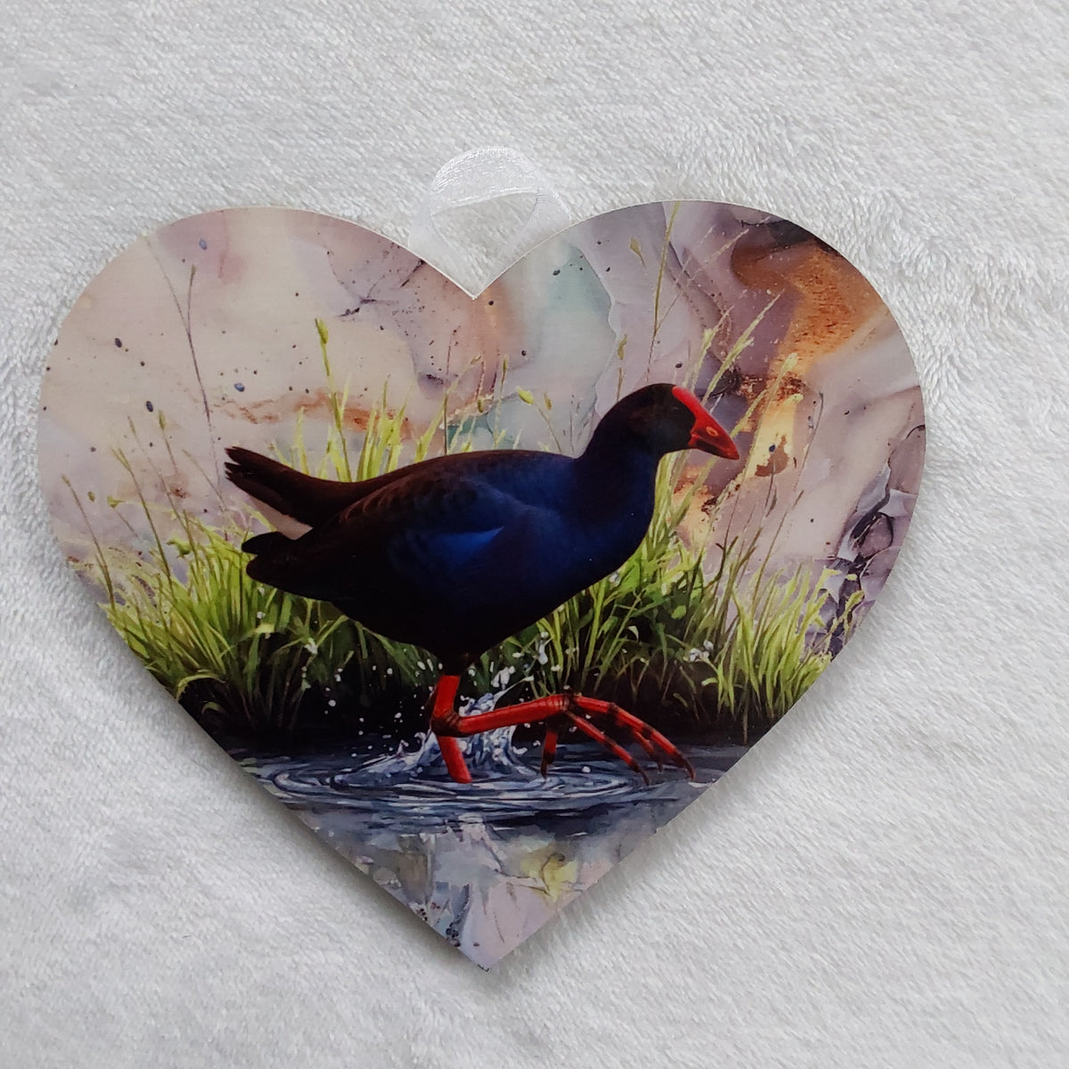 Pukeko wall heart - Small