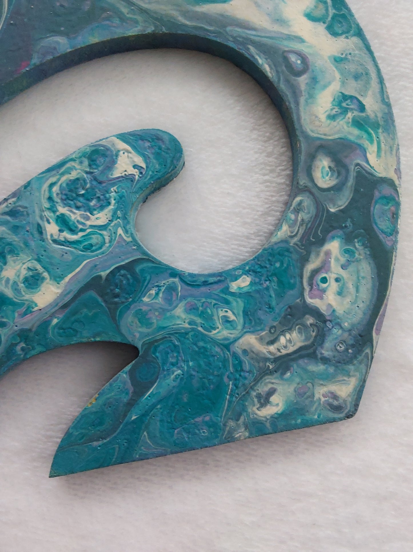 Kiwiana wall art, whale tail.