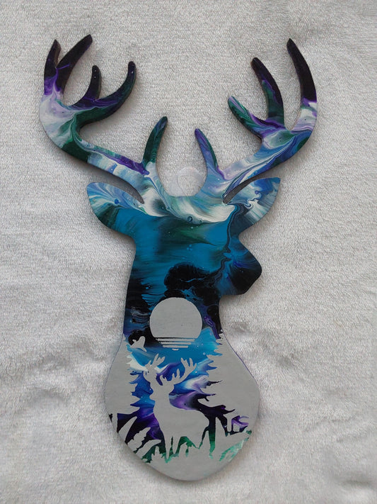 Stag head wall art.