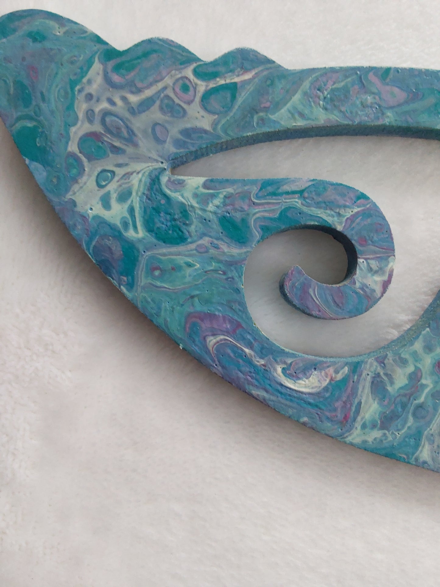 Kiwiana wall art, whale tail.