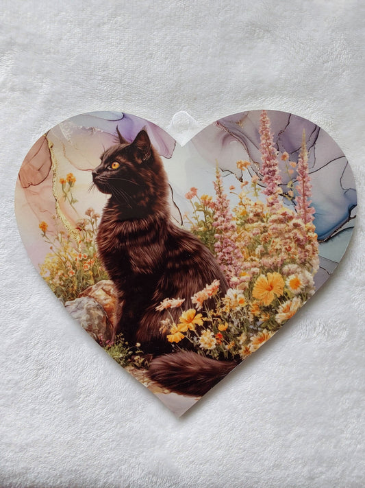 Wall hanging cat heart. Large
