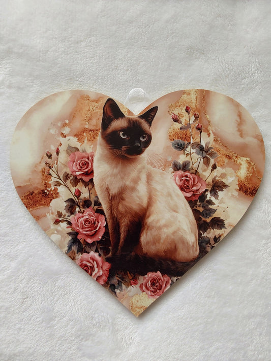 Wall hanging cat heart. Large