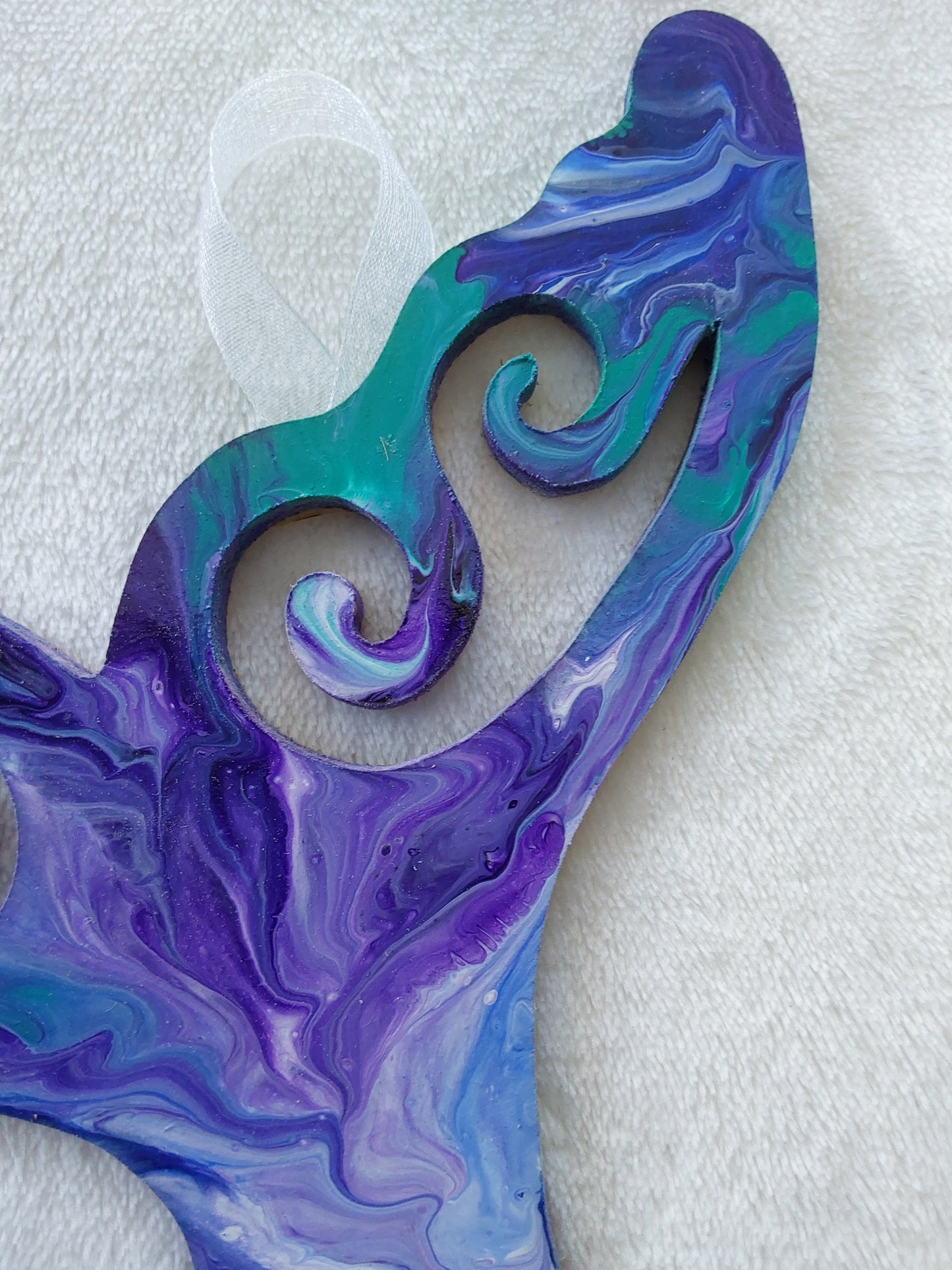 Kiwiana wall art, whale tail.