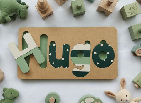 Personalised Name Puzzle - Made to order - Hugo Design.