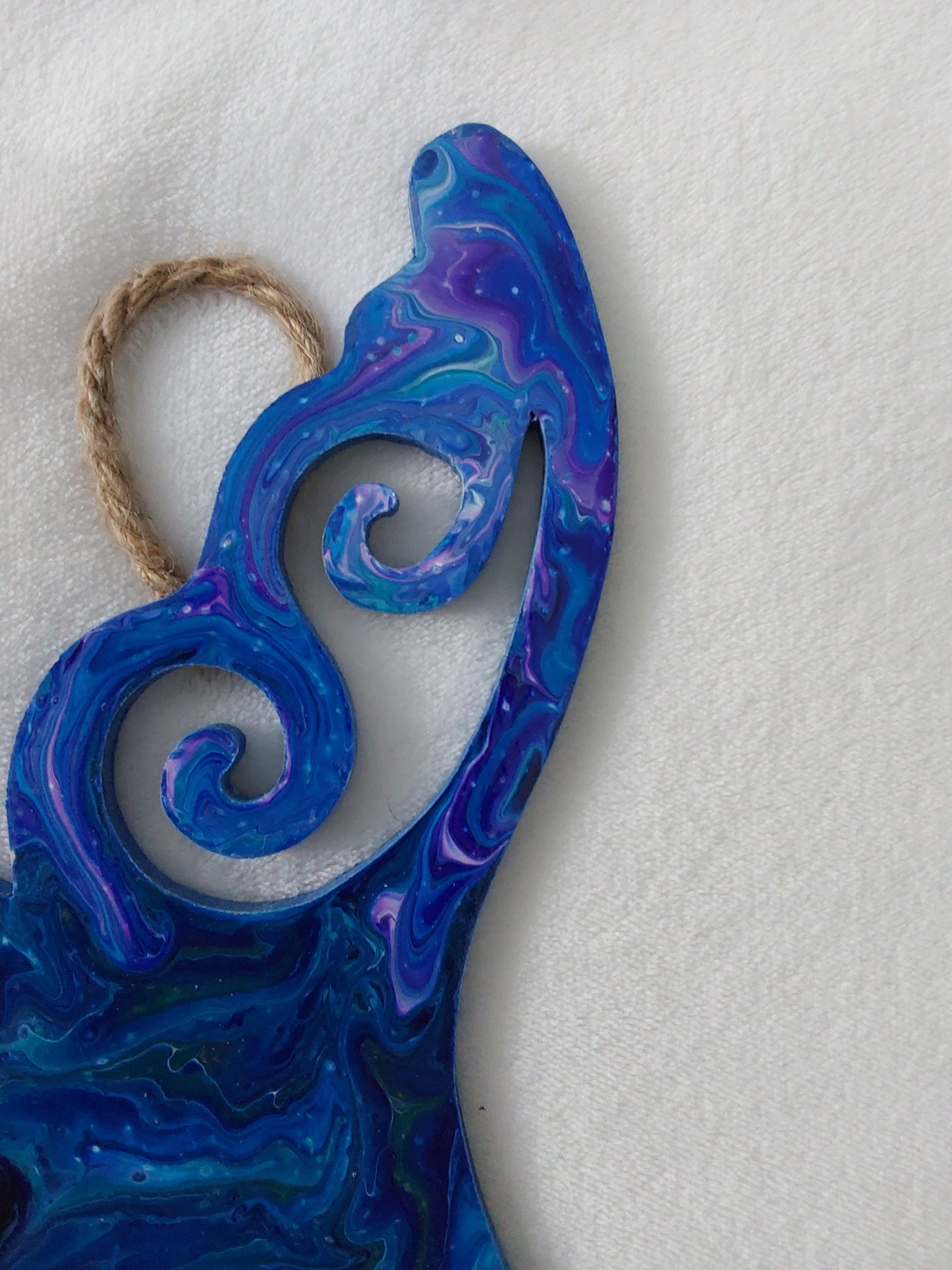 Kiwiana wall art, whale tail.