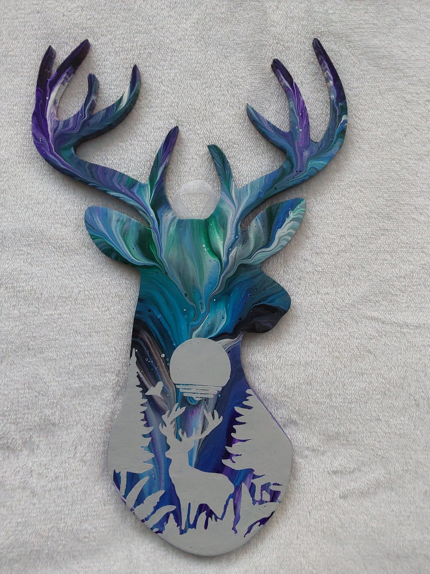 Stag head wall art.