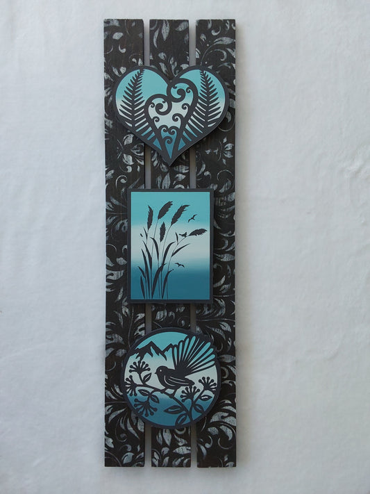 Kiwiana wall art.