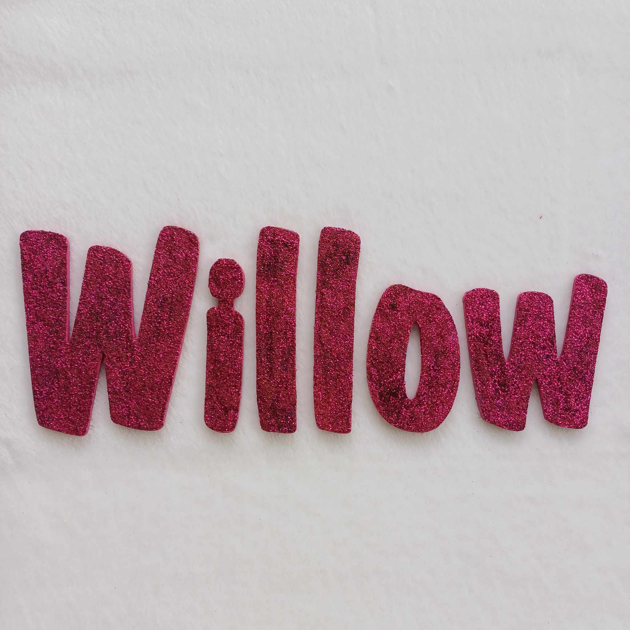 Willow- small letters suitable for a door.