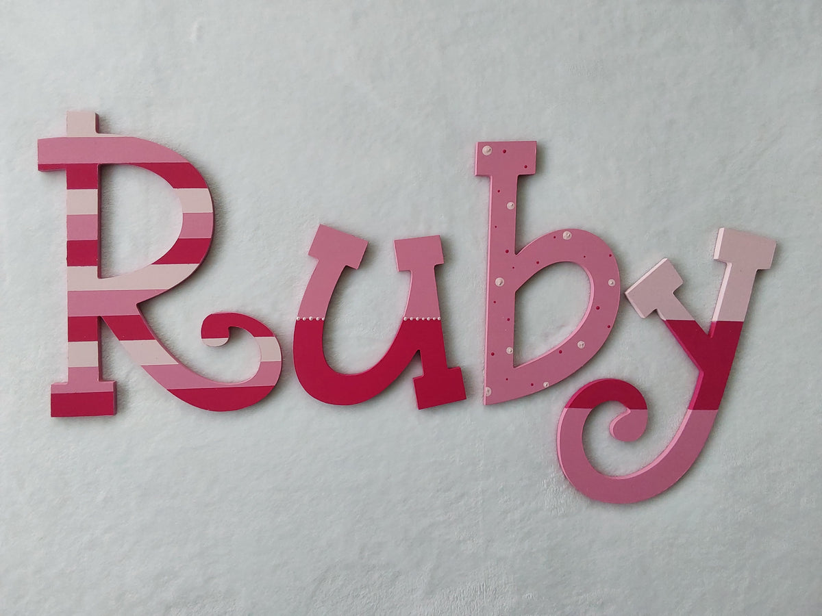 Personalised Names - 15cm high for the uppercase letter - Ruby design ...