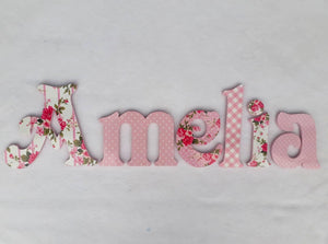 Floral  letters - Made to order - 20cm high for the uppercase letter with proportionate lowercase letters.