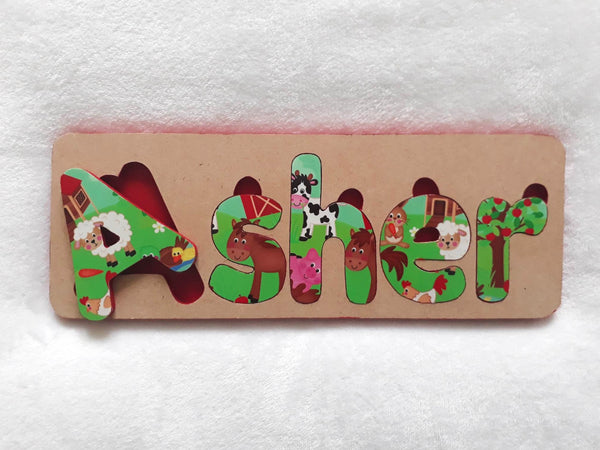 Personalised Name Puzzle - Made to order - Asher Design.