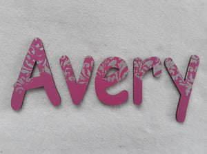 Avery - small letters suitable for a door.