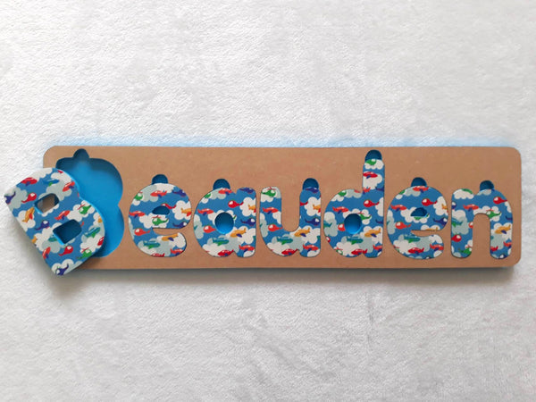 Personalised Name Puzzle - Made to order - Noah Design.