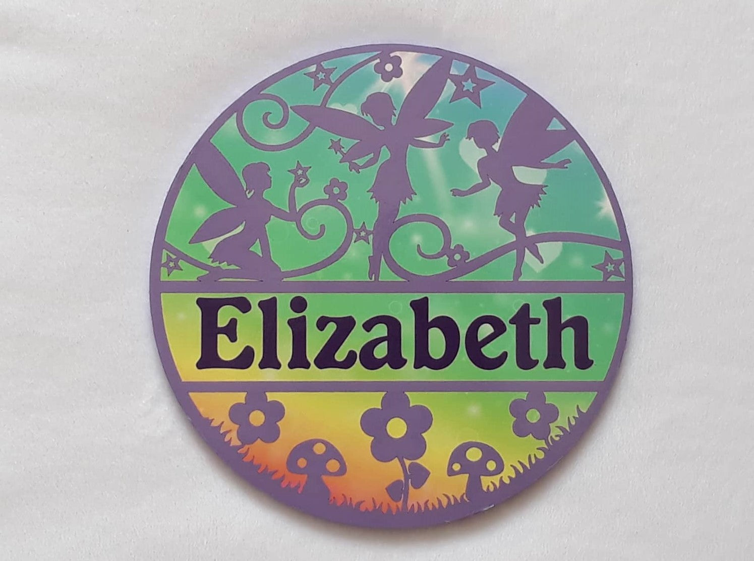 Fairy themed name plaque - Made to order in any name.