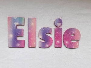 Heart and sparkle letters - Made to order - 20cm high for the uppercase letter with proportionate lowercase letters.