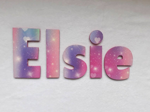 Heart and sparkle letters - Made to order - 20cm high for the uppercase letter with proportionate lowercase letters.