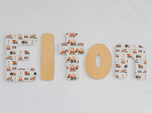 Construction letters - Made to order - 15cm high for the uppercase letter with proportionate lowercase letters.