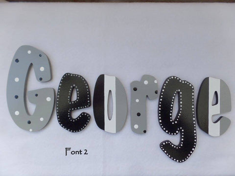 Personalised Names - 10cm high for the uppercase letter - George design and colour.