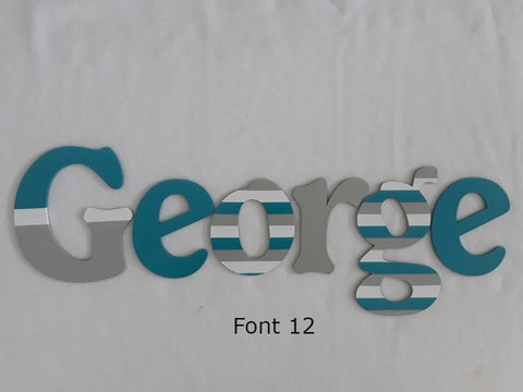 Personalised Names - 20cm high for the uppercase letter - George design and colour.