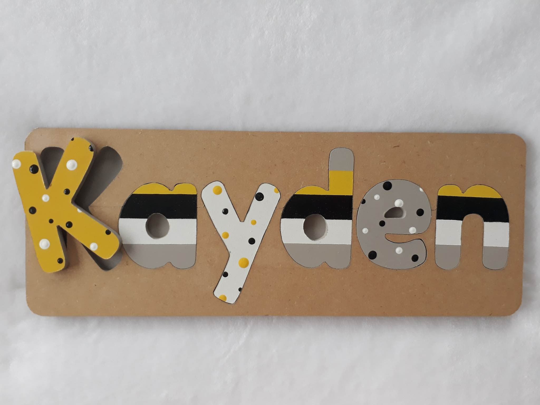 Personalised Name Puzzle - Made to order - Kayden Design.