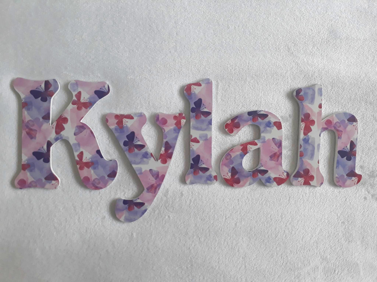 Butterfly letters - Made to order - 20cm high for the uppercase letter with proportionate lowercase letters.