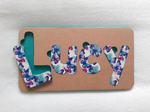 Personalised Name Puzzle - Made to order - Lucy Design.