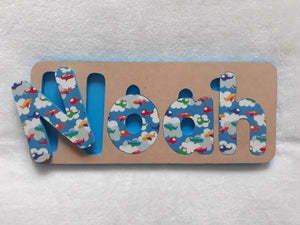 Personalised Name Puzzle - Made to order - Noah Design.