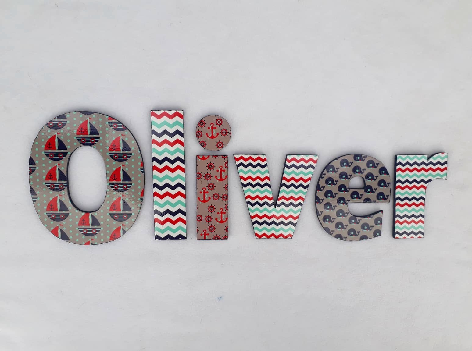 Nautical letters - Made to order - 10cm high for the uppercase letter ...
