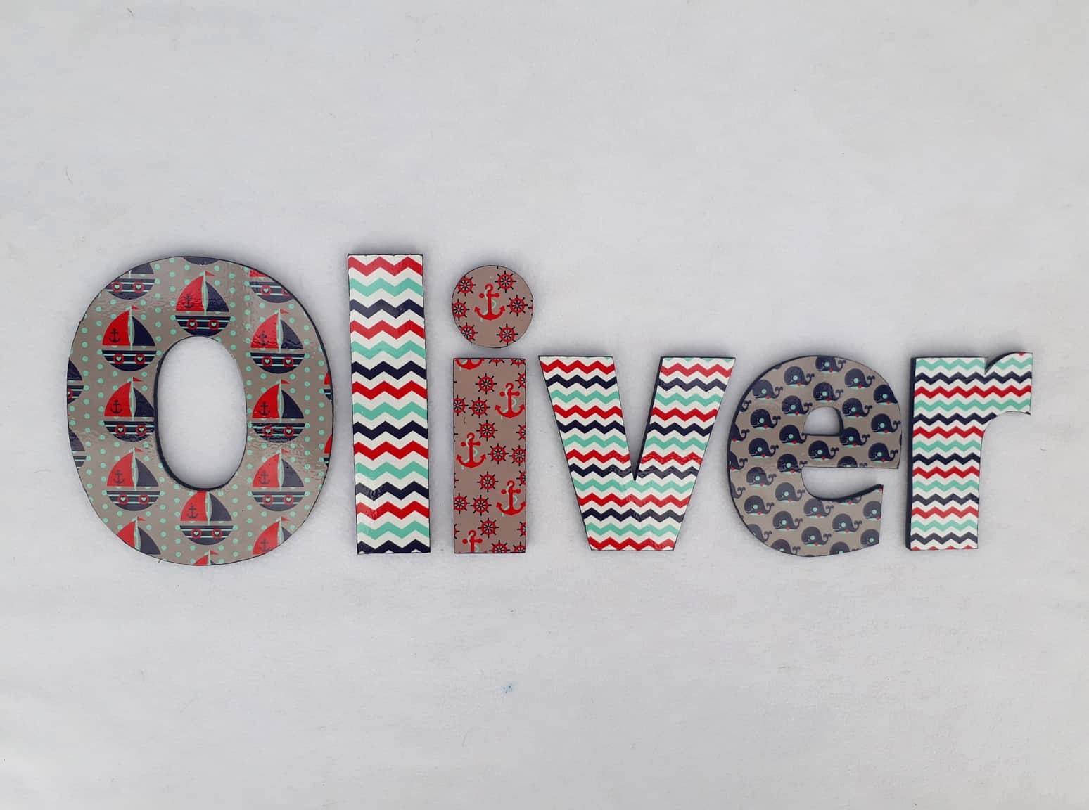 Nautical letters - Made to order - 10cm high for the uppercase letter with proportionate lowercase letters.