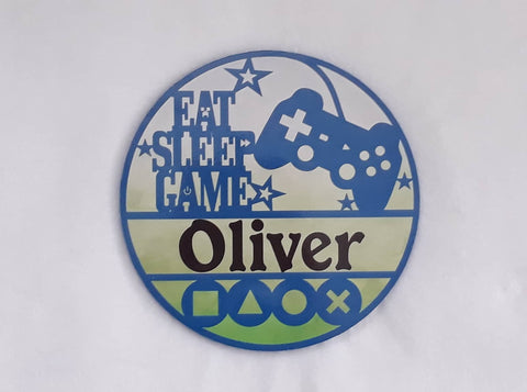 Gaming themed name plaque - Made to order in any name.